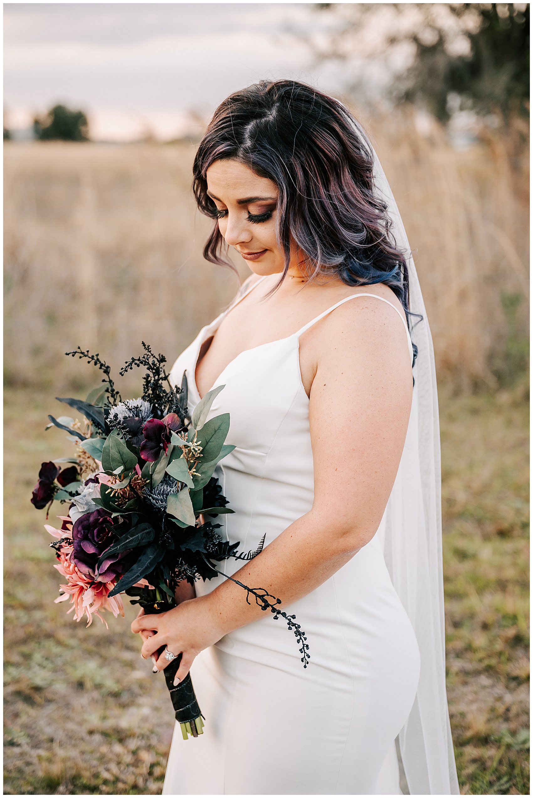 bride and her bouquet at Canvas Lake Nona Wedding